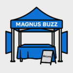 An icon image representing a 'Canopy' advertisement for 'Magnus Buzz'. The design should feature a s